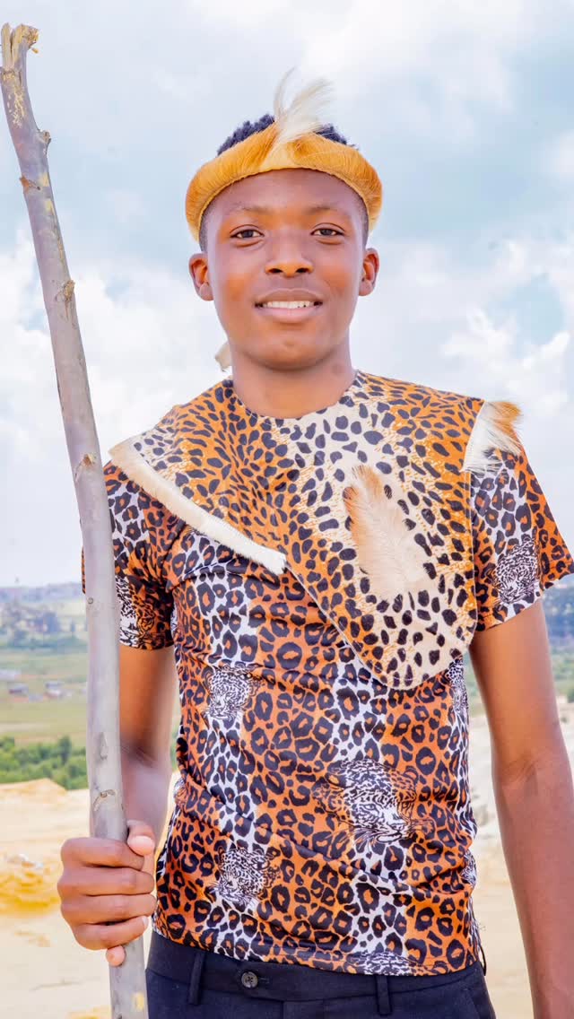 Male contestant in Zulu traditional attire